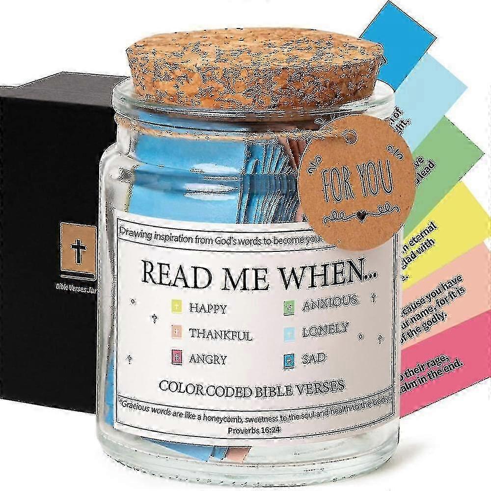 The Hope Jar Bible Verses, Glass Prayer Jar with 90 Coloring Scriptures, Bible Verses In a Jar, Nourish Soul with God's Word