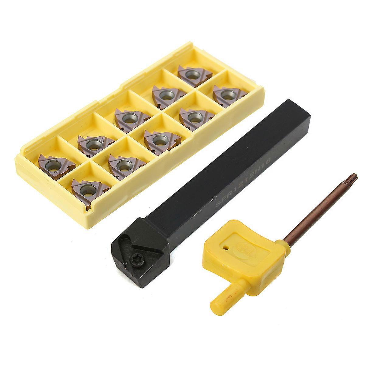 Turning Tool Holder Boring Bar With 10pcs 16er Ag60 Vp15tf Inserts