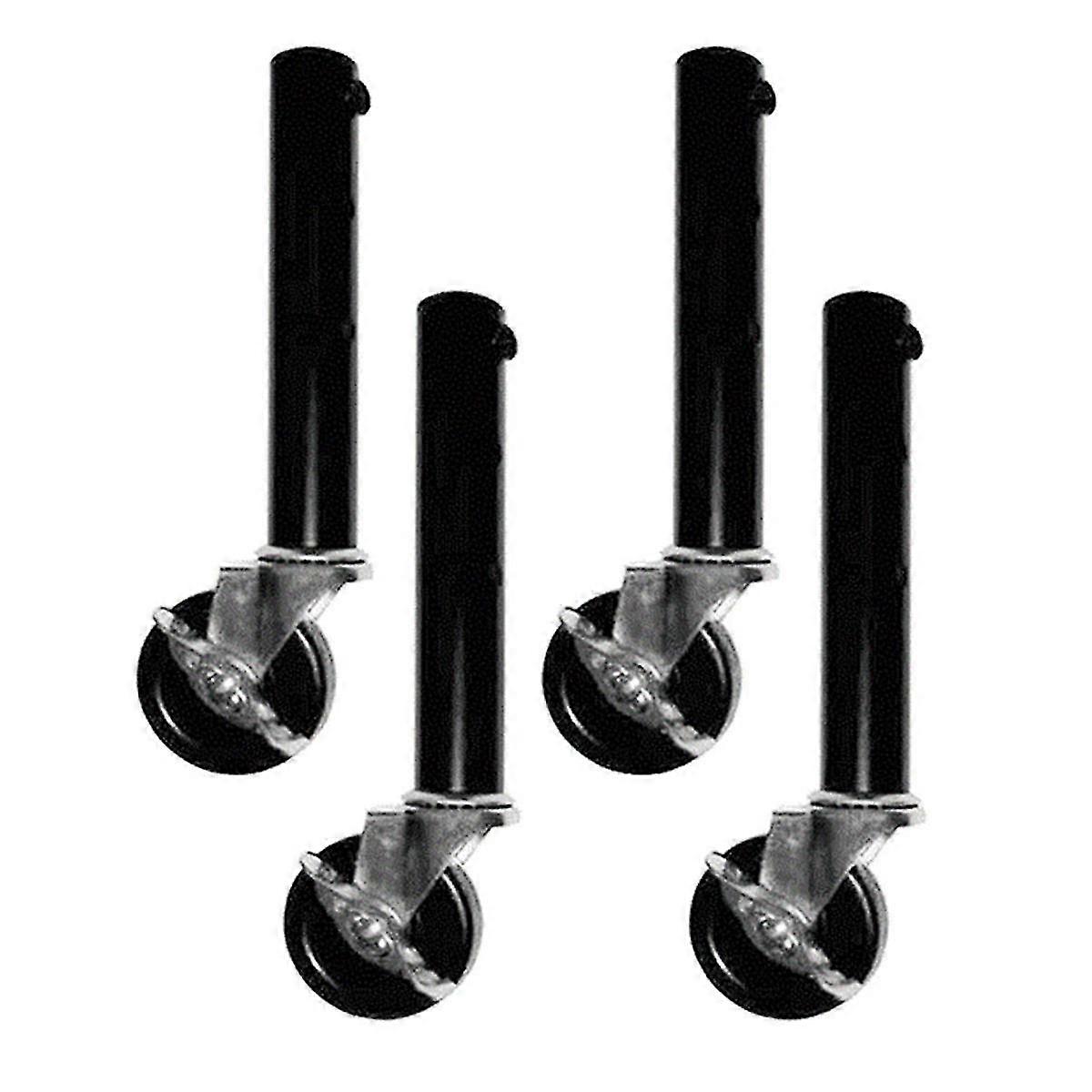 Table Leg Extension for Castors - Pack of 4 Risers with Wheels for Straight and Curved Legs 27cm-Yvan
