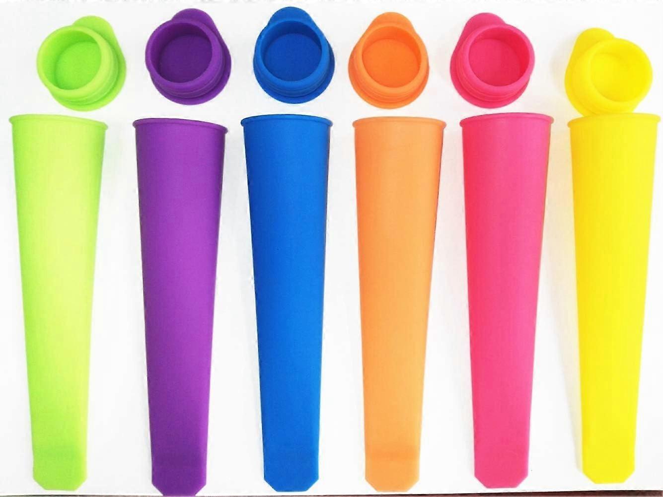 Set Of 6 Silicone Ice Cube Molds For Mixed Color Ice Lollipops
