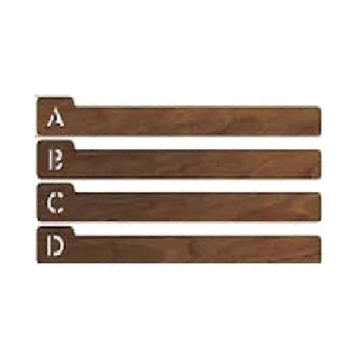 4PCS Wood Record Dividers, Alphabetical Vinyl Record Storage Dividers A-D, Record Holder Organizer Guides