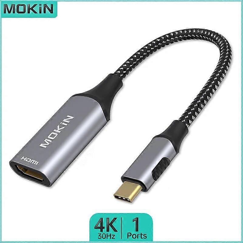 MOKiN 1 in 1 USB HUB   HDMI 4K30Hz  SD TF Card Reader  for MacBook Air Pro  iPad  Thunderbolt Laptop   High Speed Data Transfer