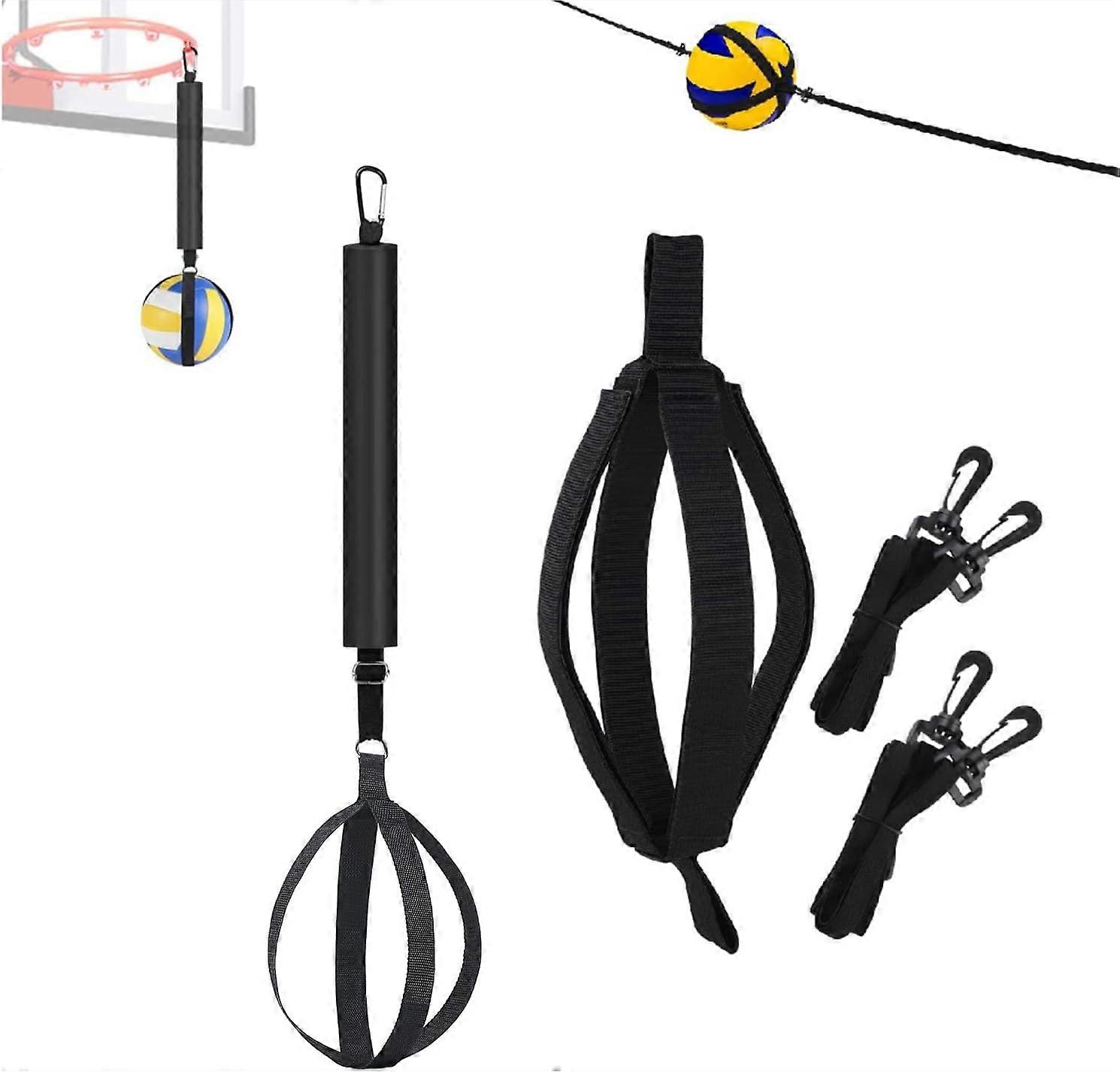 Volleyball Spiking Trainer, Adjustable Volleyball Training Equipment Aid, Volleyball Spiking Partner with Bottom Bracket to Improve Serve, Jump, Arm S