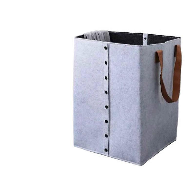 Laundry Hamper Large Storage Basket(36L, Light Grey)