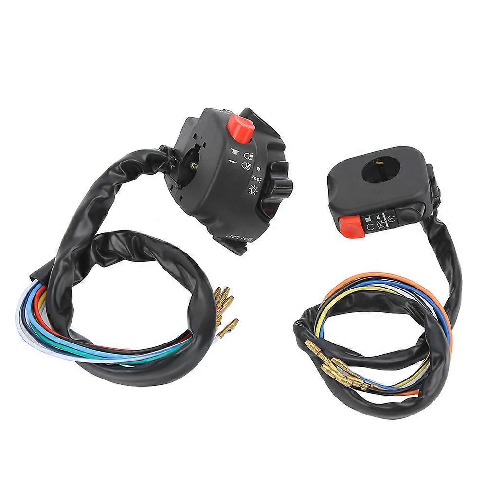 2pcs Motorcycle Left Right 5-Function Power Handle Switch 22mm 0.9in Fit for Honda