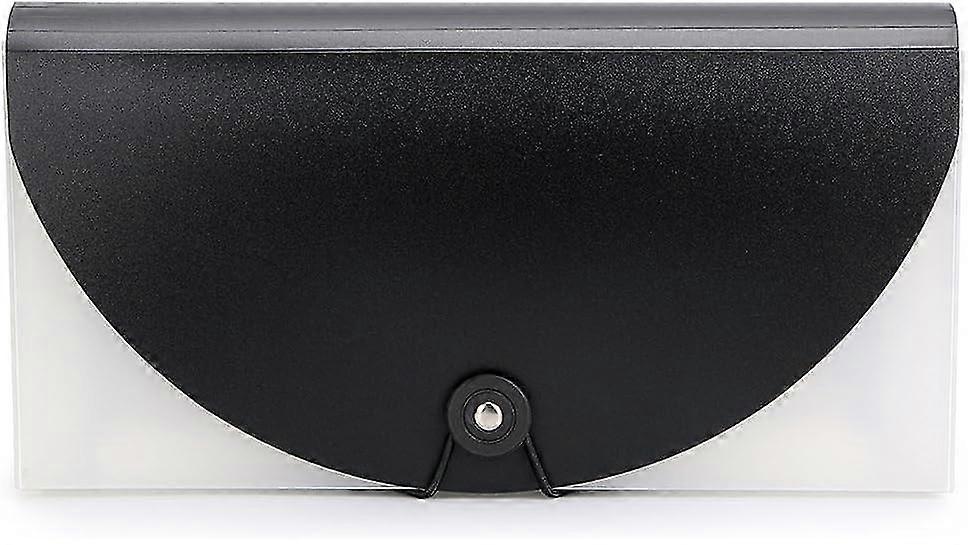 Receipt Organiser File Pockets Folder 13 Pockets Mini Expanding File Bills Document(Black)