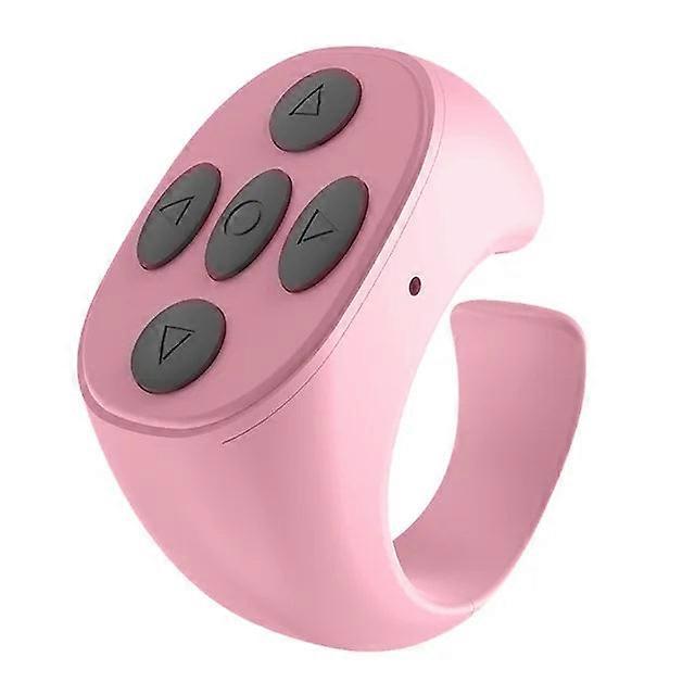 Phone Selfie Controller Wireless Ring Outdoor Flipping Button Pink