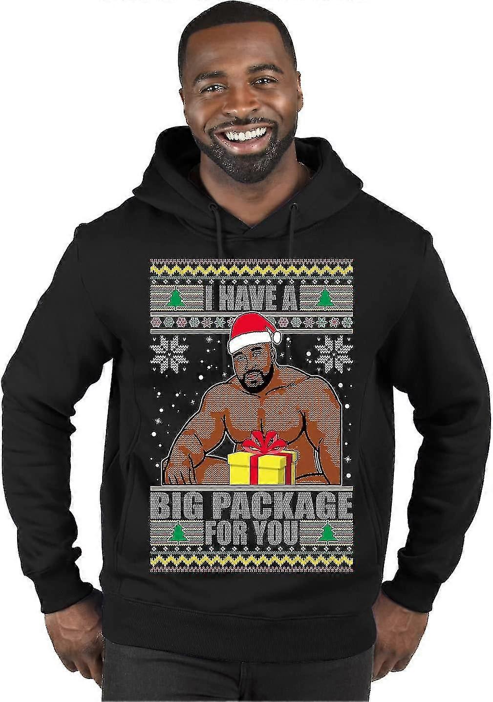 I Have A Big Packa Y Ugly Sweater Unisex Crewneck Sweatshirt