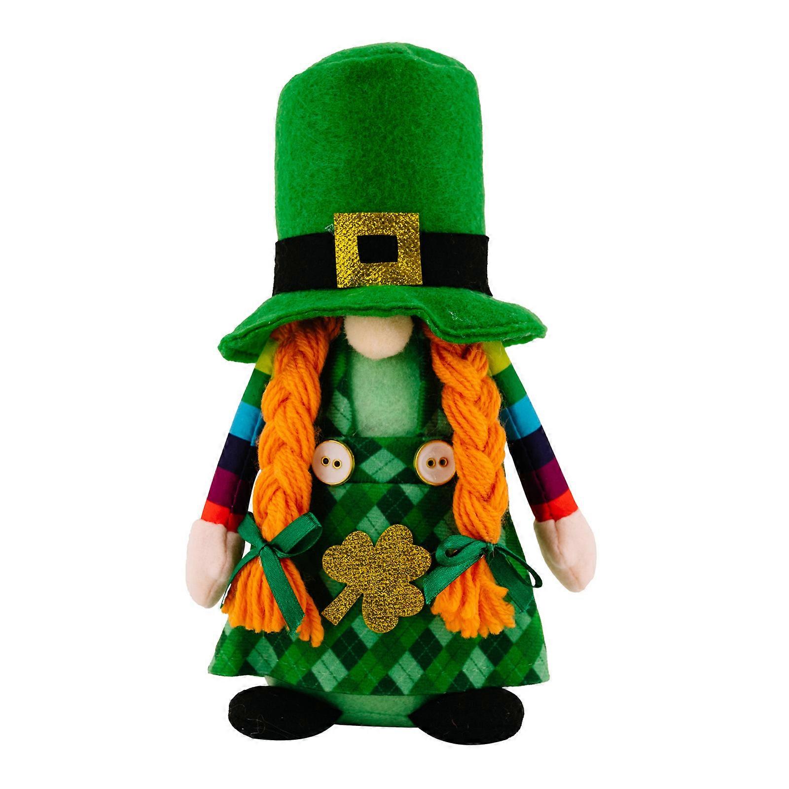 Plush Gnome St Patricks Day Faceless Dwarf Plush Doll Home Table Decor