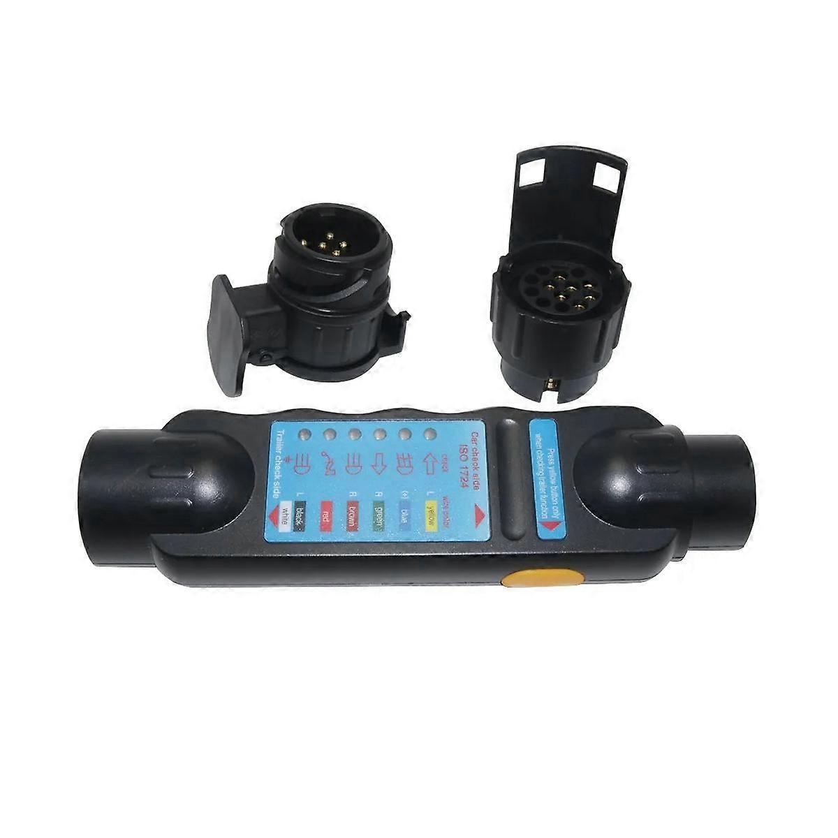 Trailer Wiring Tester Kit 12V 7- Tester with 7- Power Plug Socket Resistance Tester Connector Conve