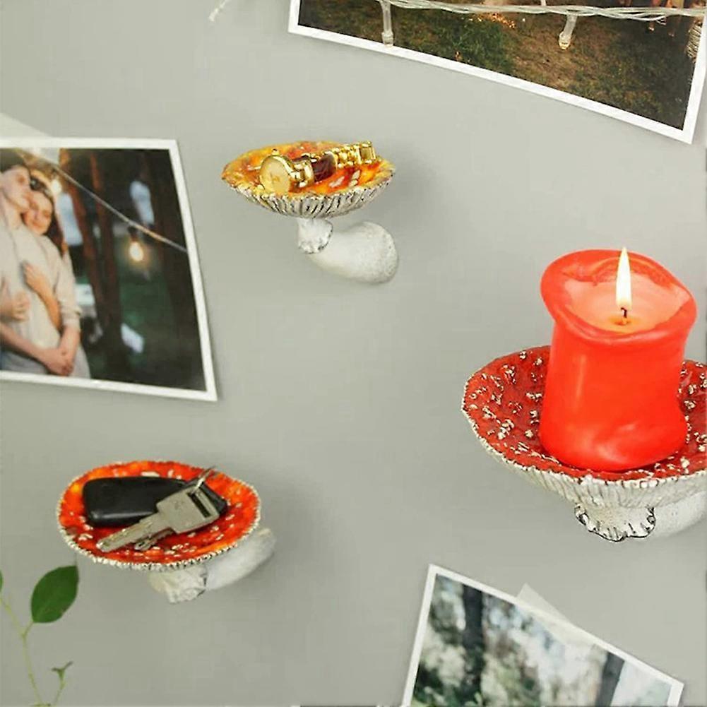 3PCS Mushroom Hanging Shelf Wall Floating Shelf Hanging Decor Shelves ...
