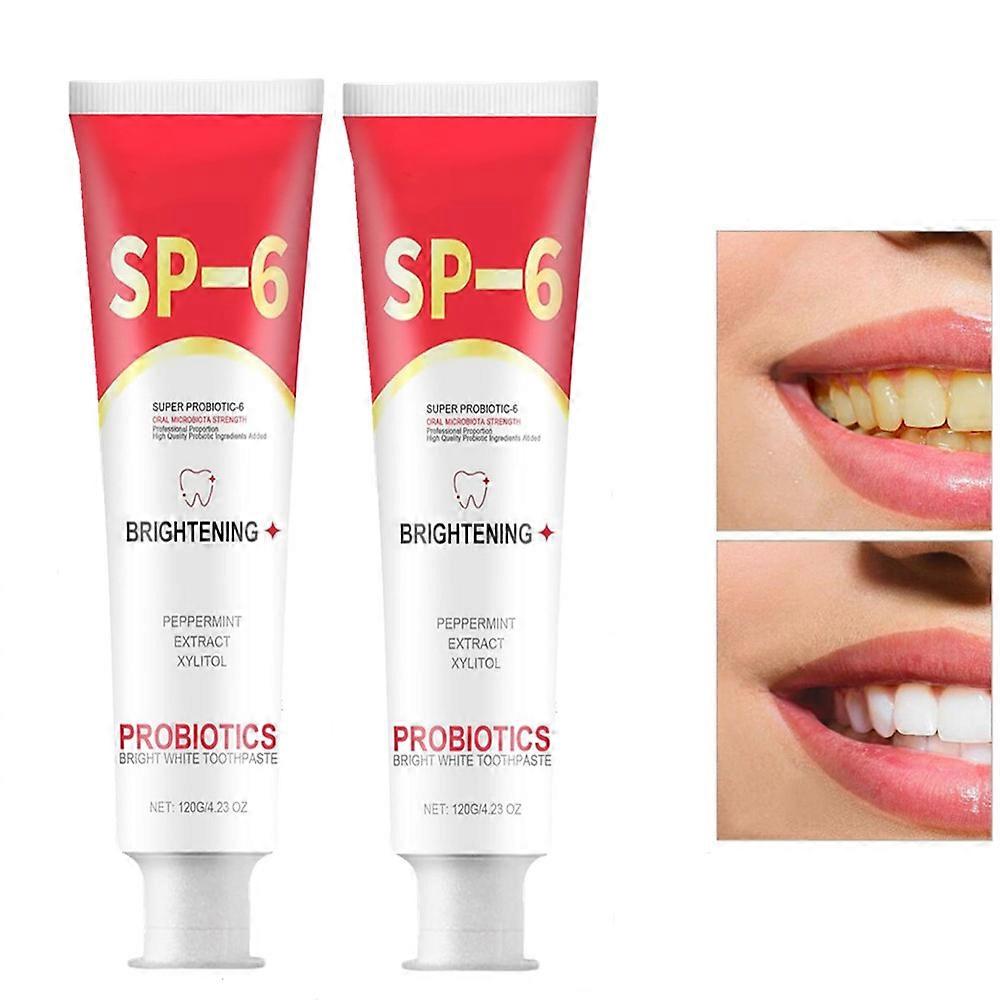 2PCS SP-6 Probiotic Toothpaste,Sp-6 Toothpaste Whitening