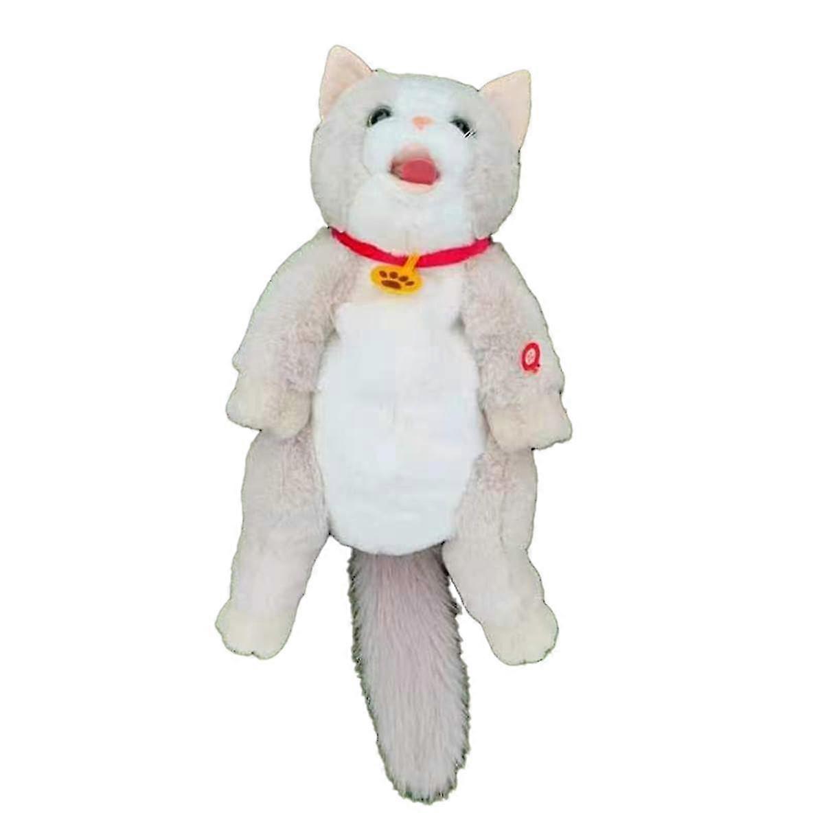 Doll Bag Cat Simulation Pet Backpack, Touch-Sensitive Singing Electric Plush Bag,C