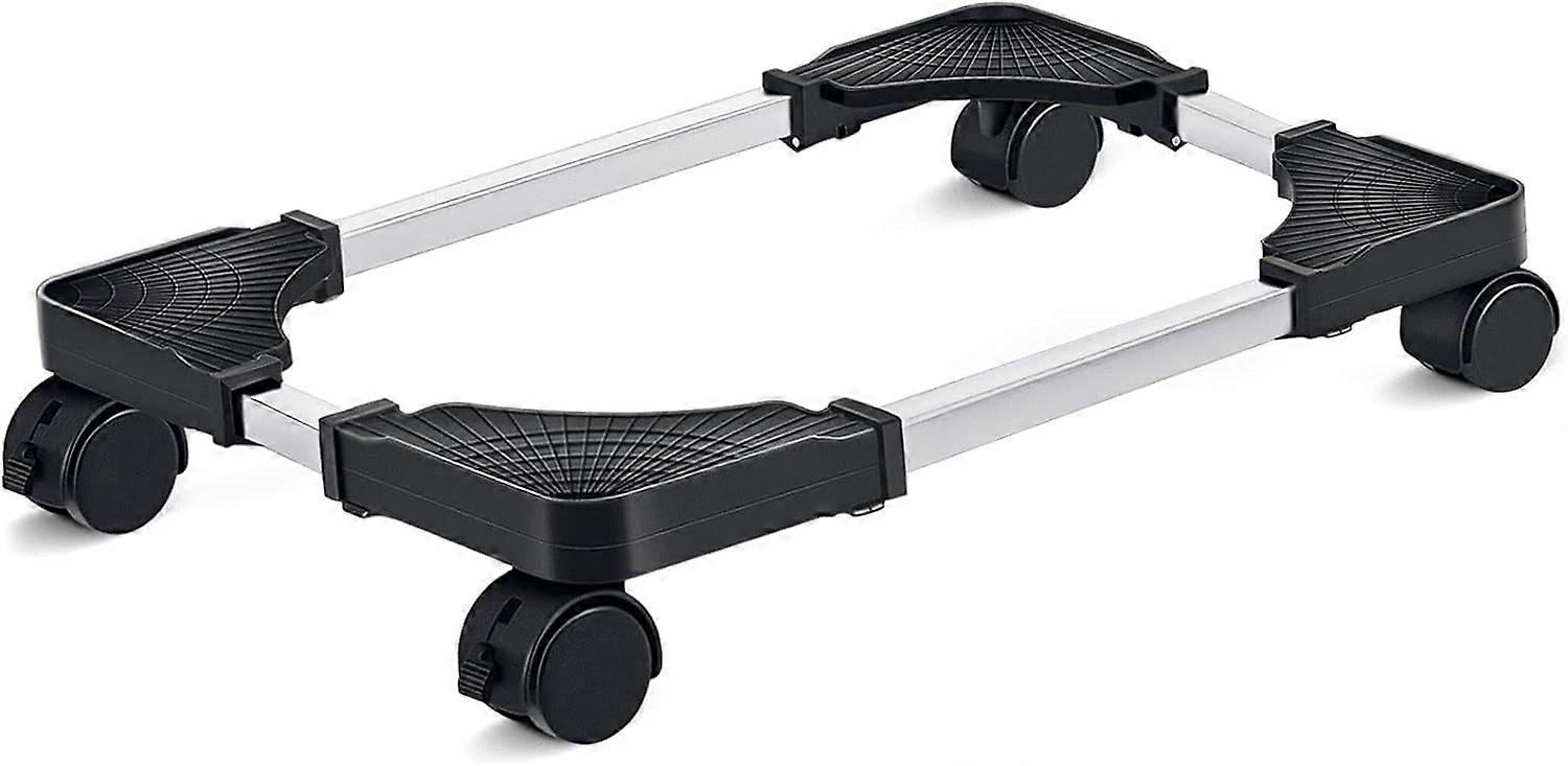 Mobile CPU Stand Adjustable Computer Tower Stand with 4 Casters, Fits Most Computers (Black)