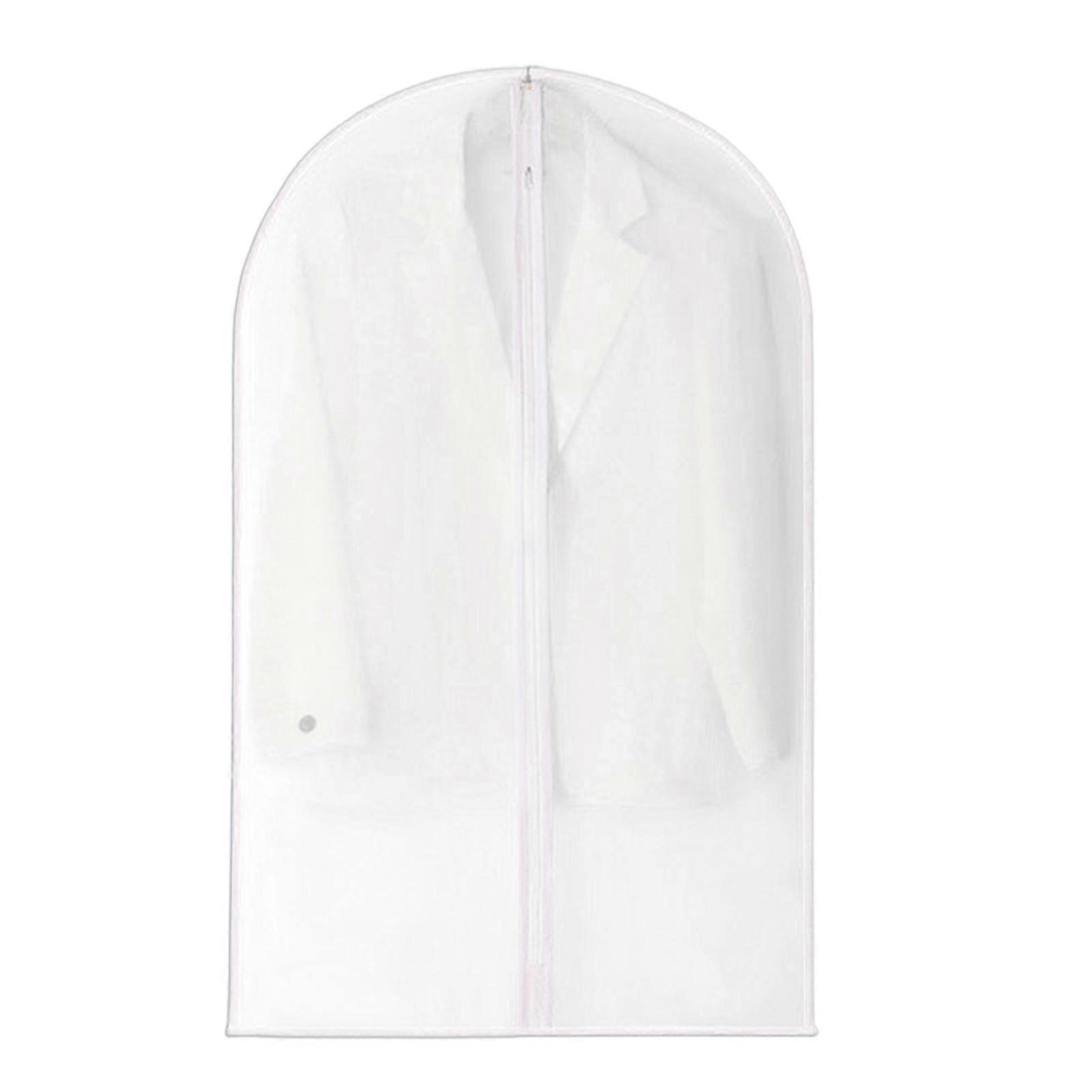 Clothing Dust Cover Transparent with Hanging Hook Zipper Closure Moisture-proof Dustproof Large Capacity Hat Scarf Coat Storage Bag Protector Bag