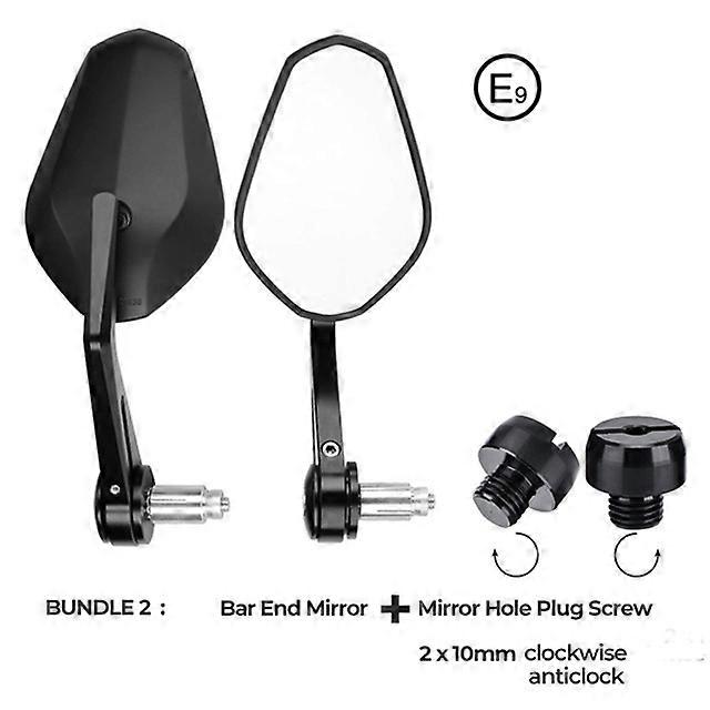 E-mark Motorcycle 7/8" 22mm Rear view Mirror Handle Bar End Mirror For Yamaha R3 MT07 MT09 For BMW R1200GS F800GS 750G Universal