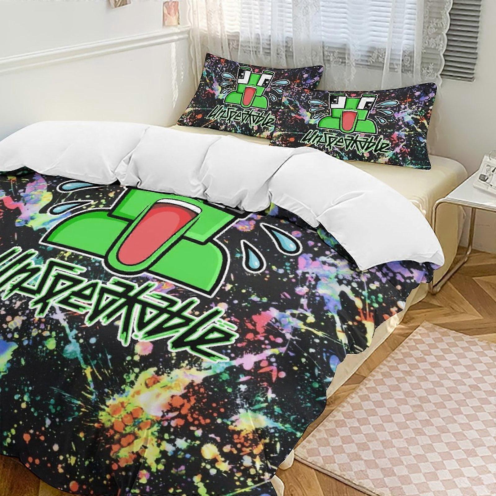 v7573  Bed Sheets Bedding Watercolor Unspeakable Comforter Set Soft 3 Pcs Twin Bedding Sets Thicken for All Season, 1 Comforter  2 Pillow Shams  Bed S