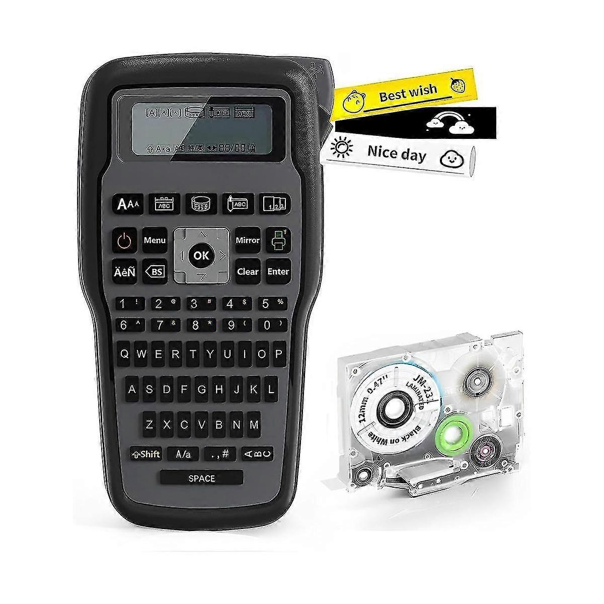 E1000 Label Maker Machine - Laminated Cable/wire Label Maker With Ac Adapter, One-touch Keys, For Home/office Us Plug B