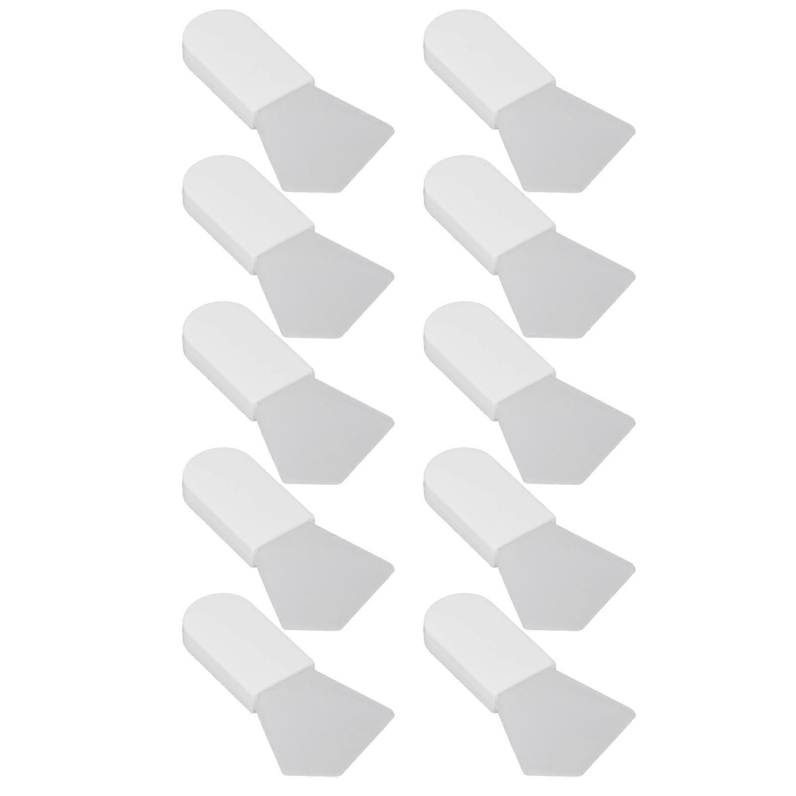 10Pcs Face Mask Brush Silicone Hairless Portable Facial Mud Applicator Beauty ToolPolygon Type