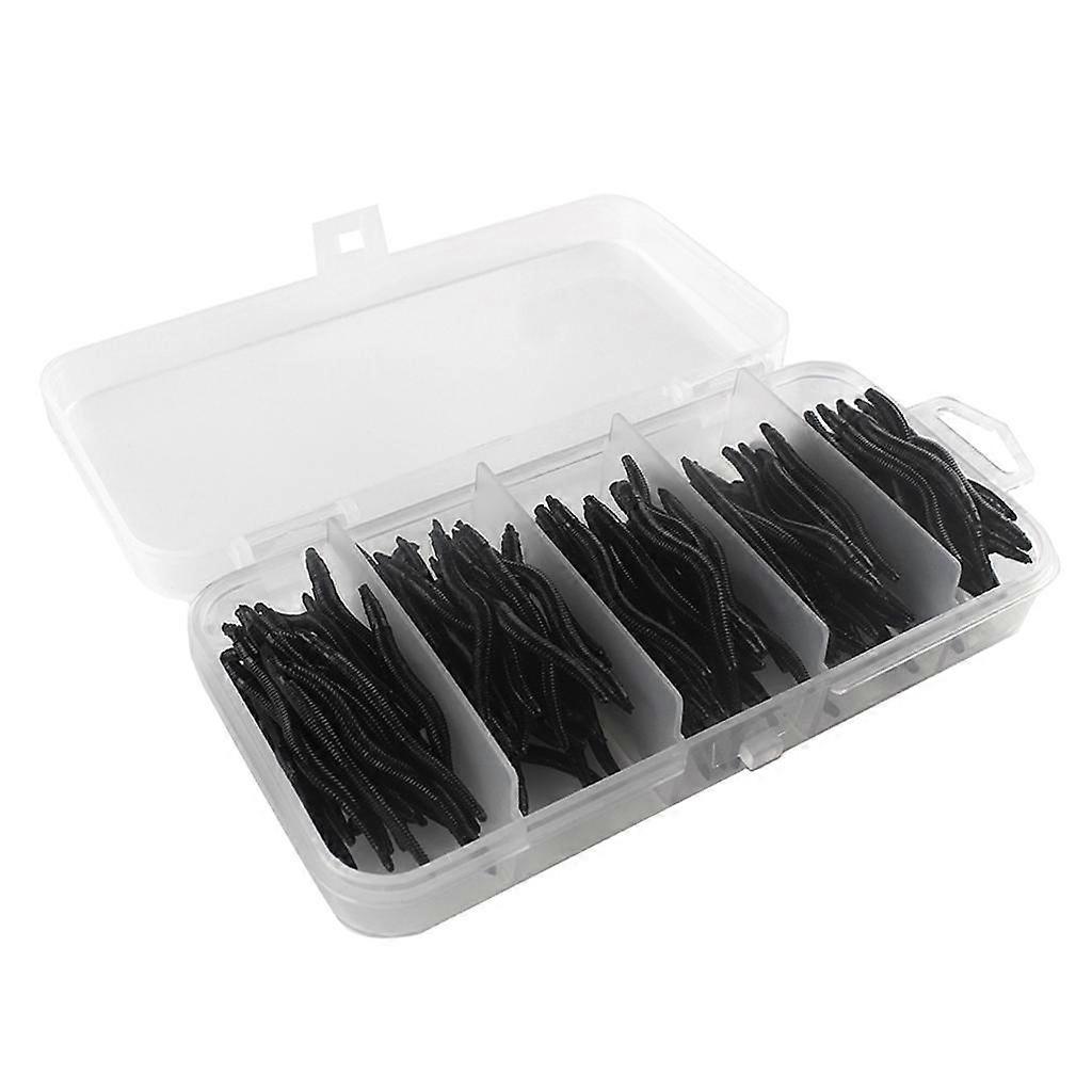 150pcs Künstliche Weiche Regenwurm Angeln Köder Wurm Köder Maden Köder Beige