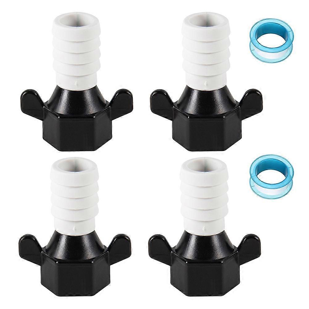 1/2 Inch X14 NPT X1/2 Inch Barb Straight Swivel Adapter RV Water Pump Fittings with Thread Seal Tape,for Water Pump