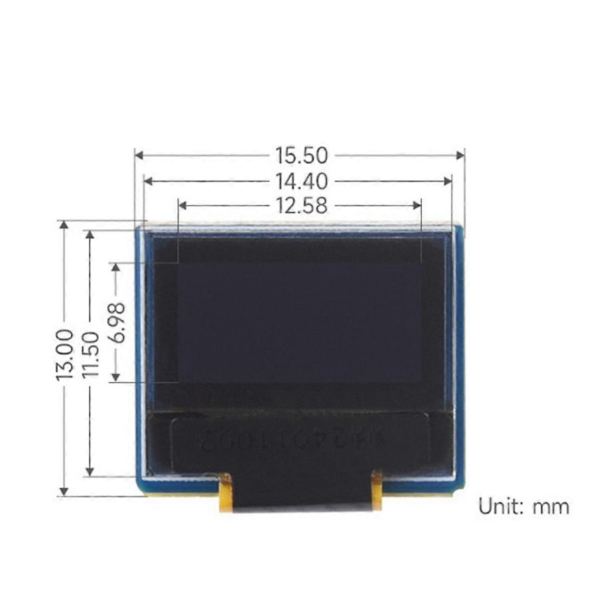 0,49 Zoll OLED-Modul 64x32 Auflösung I2C-Kommunikation Schwarz-Weiß-Display Multifunktion