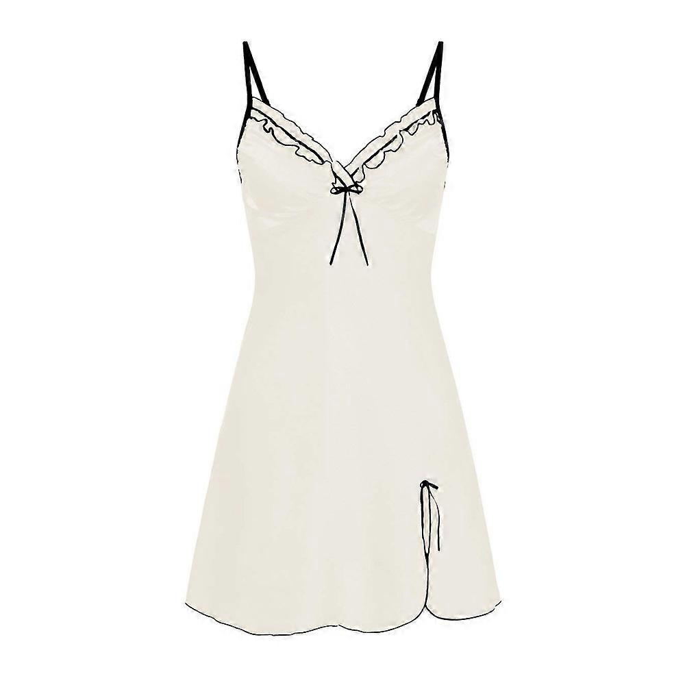 Γυναικεία V-neck Lace Linrie Sling Αμάνικα Πιτζάμες (multi optional)