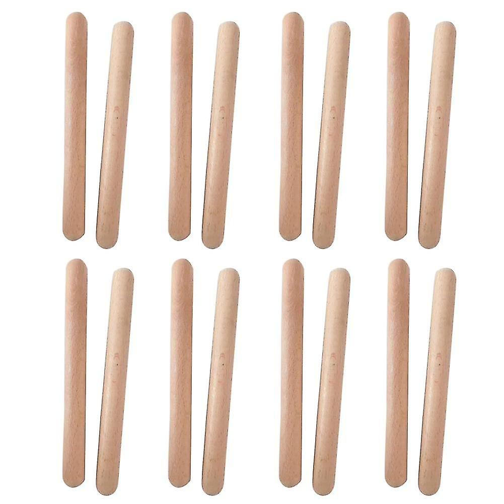 عصي طبل فرش 6 بوصة موجات طبل عصي إيقاع الخشب الصلب الطبيعي