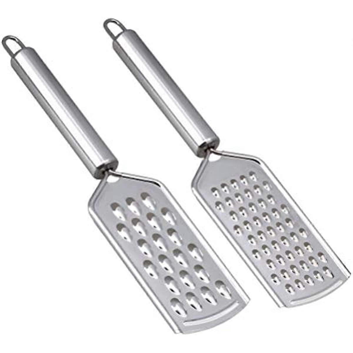 2PCS Kitchen Grater, Cheese Grater Fine Grater for Kitchen with Handle and Razor-Sharp Stainless Steel Blade and for Chocolate, Cheese, Carrot, Ginger