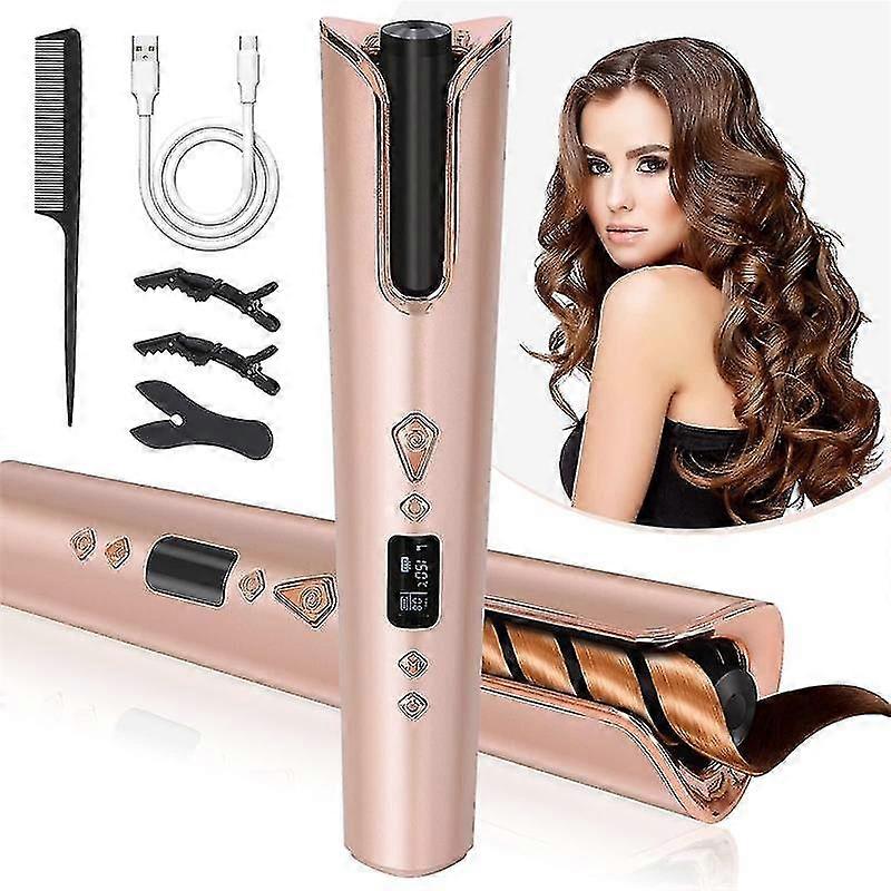 Bigoudis pour cheveux longs sans fil Curler automatique Boucler Baguette réglable température