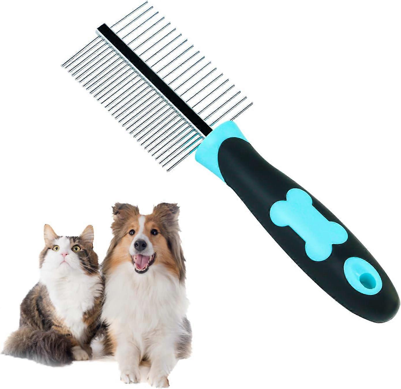 Dog Comb, Pet Comb Double Side Comb Professional Grooming Tool for Brushing