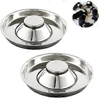 2pack rustfritt stål valp avvenning boller, for mat vann, fôring boller-WG
