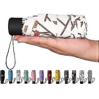 Mini Travel Sun&Rain Umbrella - Kevyet kompaktit päivänvarjot 95% UV-suojalla miehille Naiset Useita värejä xxf
