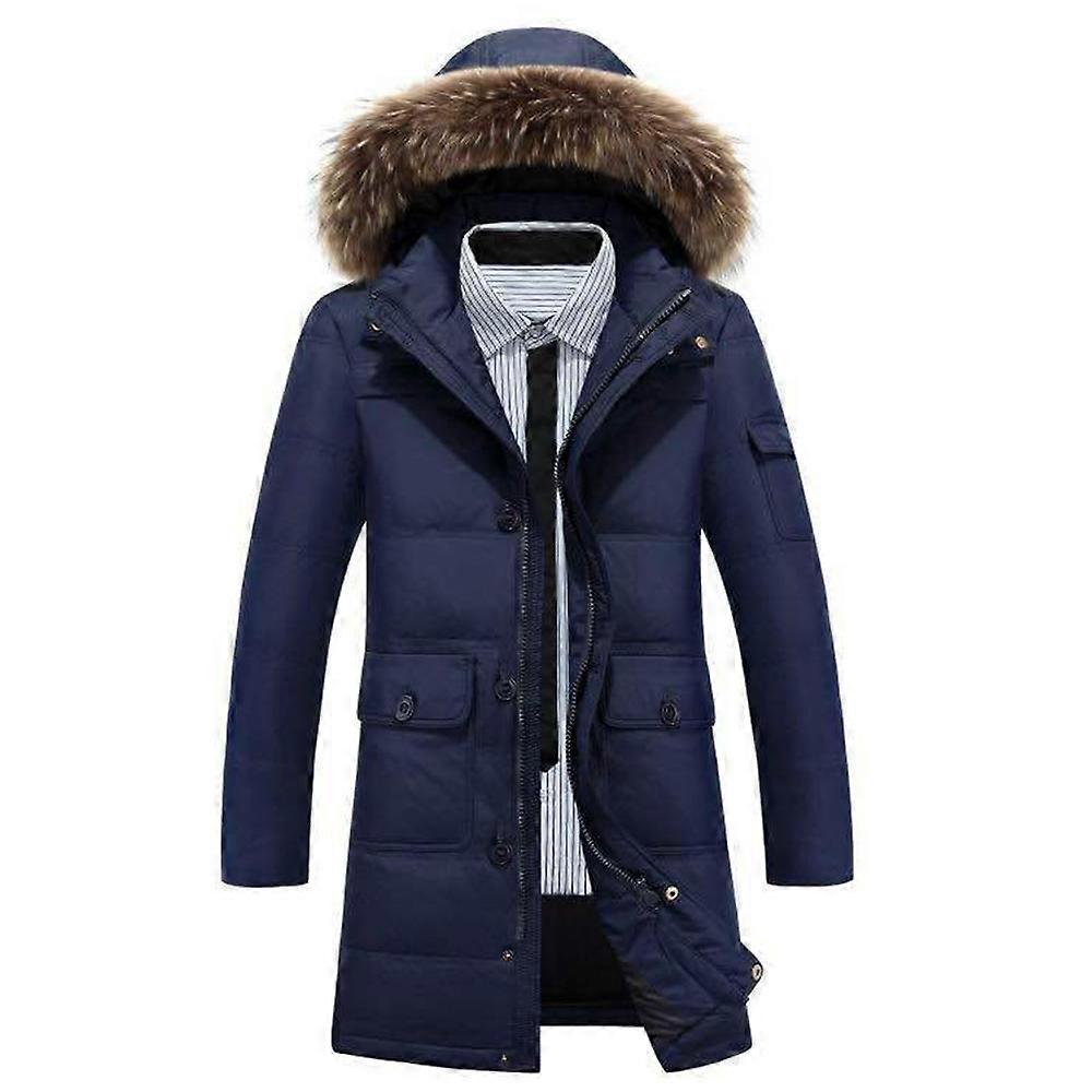 Long down jacket men middle-aged and elderly