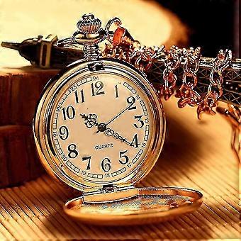 Vinta zakhorloge quartz zakhorloge met ketting mechanisch uurwerk zakhorloge gladde er staal mannen horloge hand ing pocket man