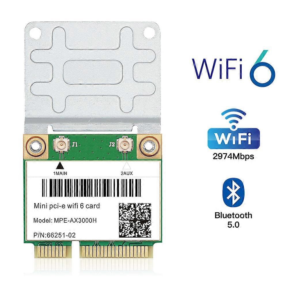 5374 Mbps Wifi 6E For AX210 Mini PCIE Wifi-kort For Bluetooth 5.2 802.11AX 2.4G / 5G / 6Ghz Wlan Nettverkskort Adapter For Windows 10