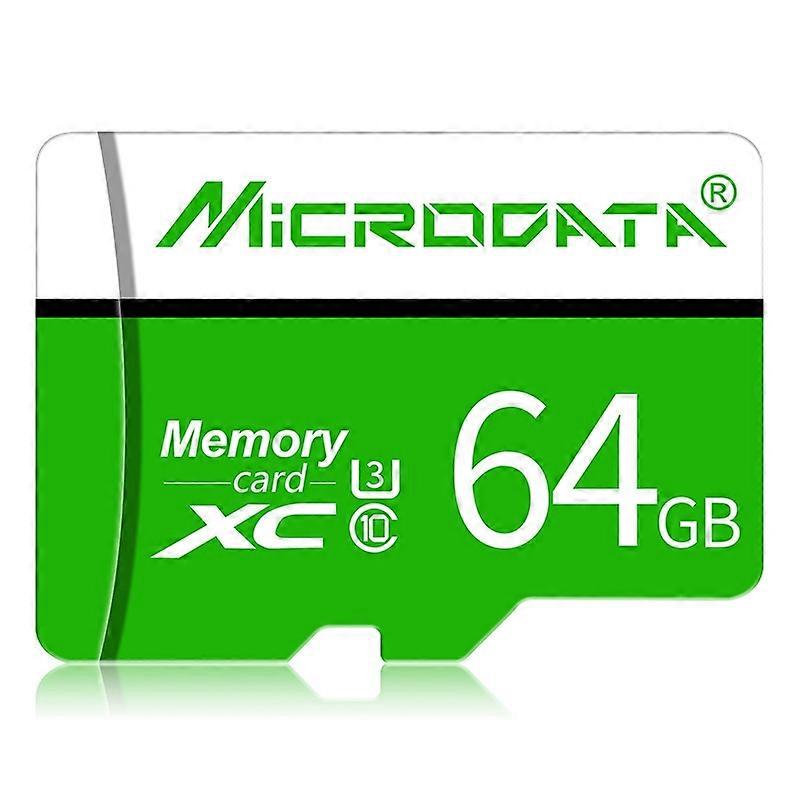 MICRODATA 64GB U3 Green and White TF(Micro SD) Memory Card