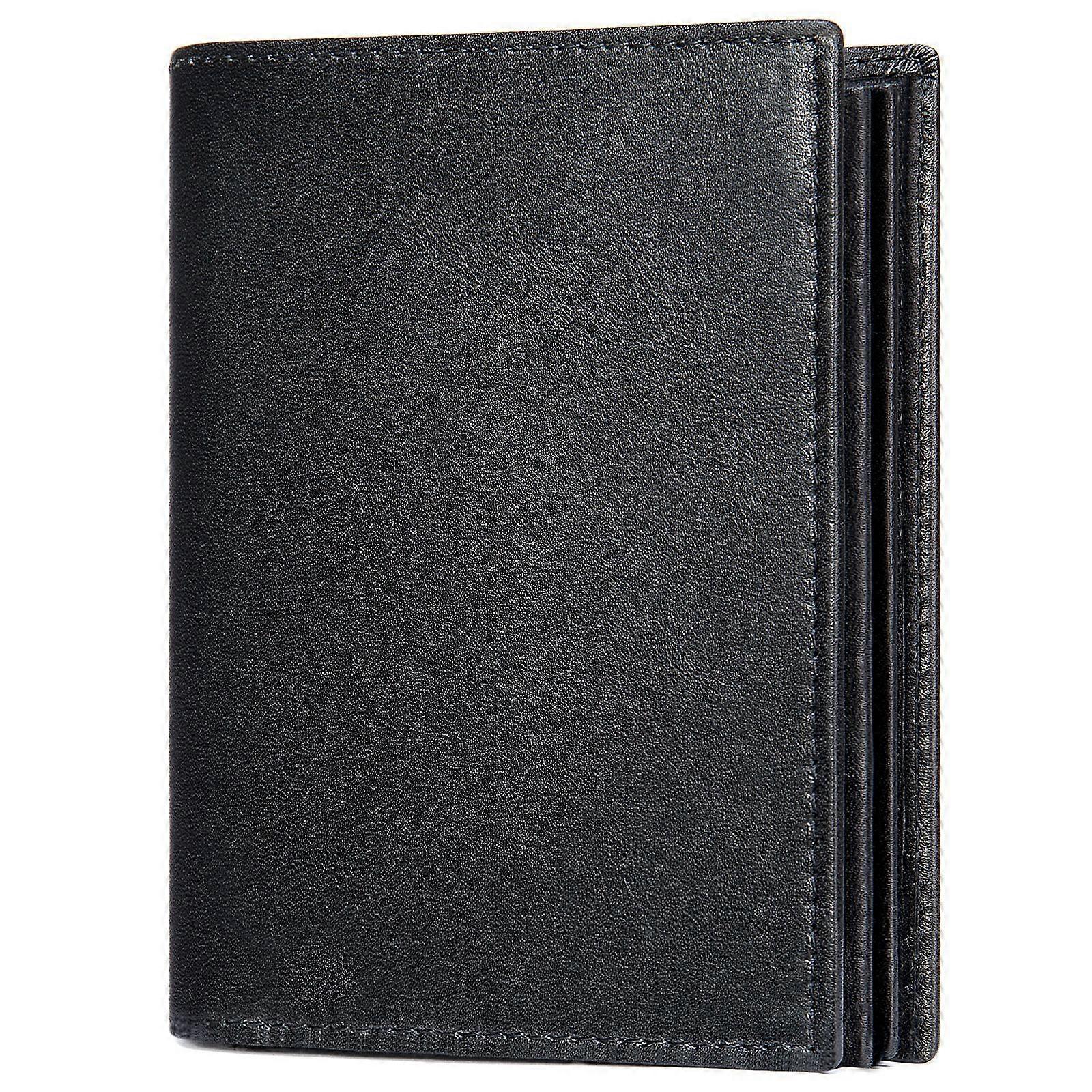 RFID anti-theft brush thickened vertical wallet for men  First layer cowhide