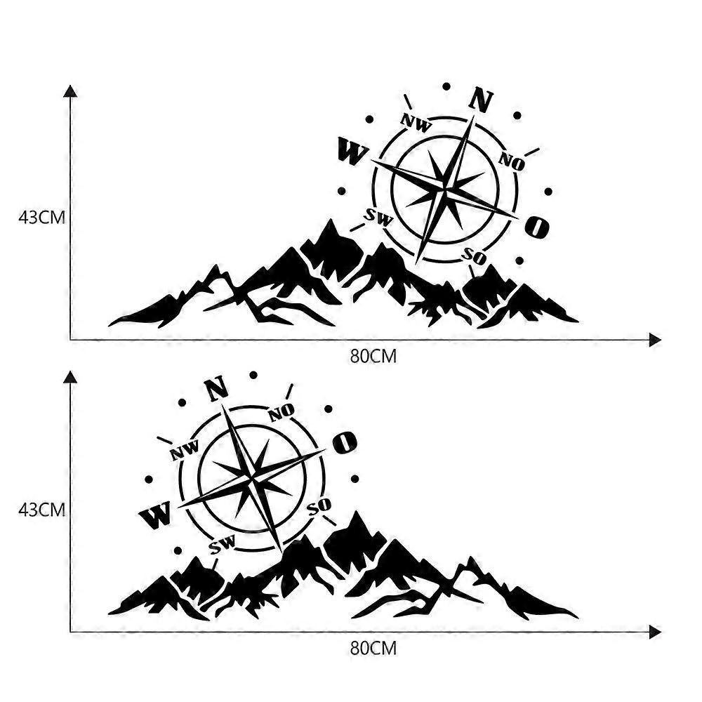 Doordash DIY Design Car Truck Decorative Stickers for SUV Mountain Adventurers Compass Cross-Country Rv Camper Car Accessories