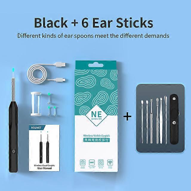 Smart Wireless Ear Wax Remover Luminous Otoscope Ear Cleaner 1296P HD Visual Ear Sticks Endoscope Mini Camera Health Care