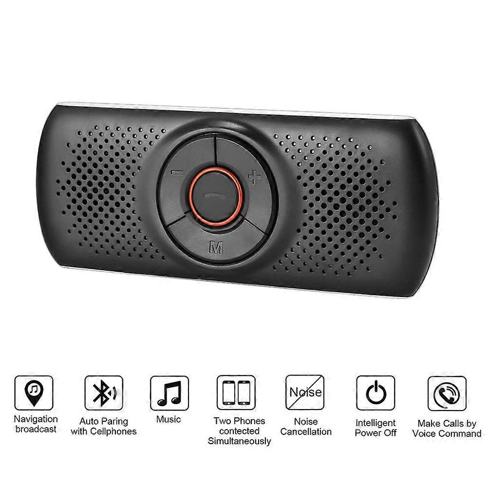 Multi-function Bluetooth-compatible Speakerphone BT 4.2 EDR Support for SIRI Speaker Car Handsfree Kit MP3 Player Adapter