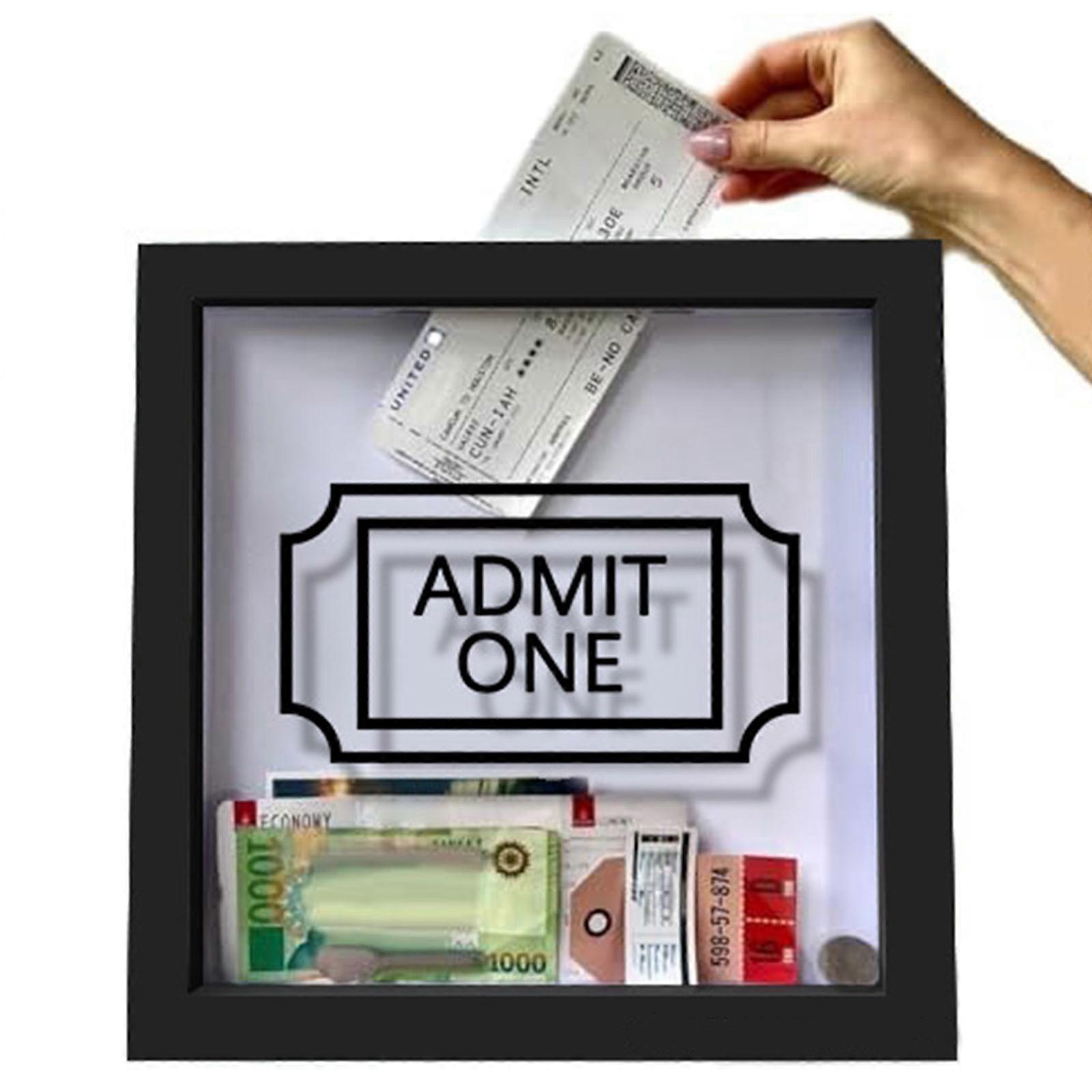 Adventure Archive Box, Travel Adventure Archive Shadow Box, 3D rám na obrázky pro vstupenky
