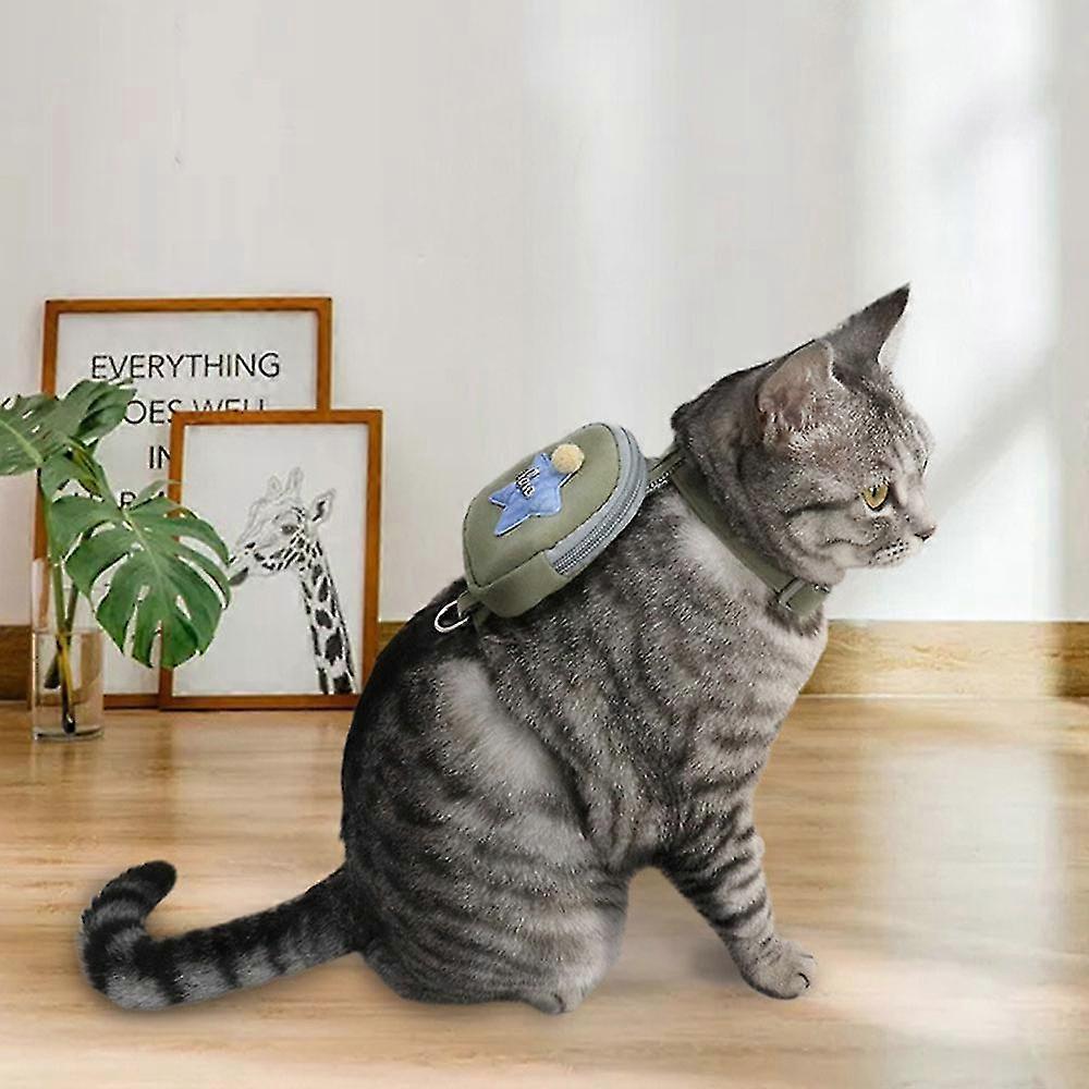 Cat Leash Harness Set Escape Proof Adjustable Cat Vest Harness Rope For Walking