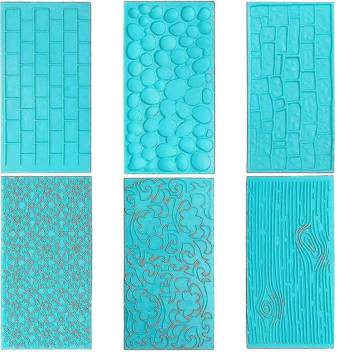 Kunststoff Fondant Prägematte Matte Silikonform Set Prägematte Textur Matte Relief Form Zum Backen Geprägter Kunststoffkuchen
