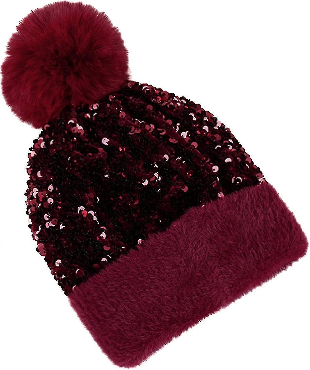 Cau D'hiver Bonnet Coupe- Bobble Cau Cau D'hiver Slouch Chaud Chunky Pais Mignon Pais Mignon Cyclisme En Peluche Mitaines