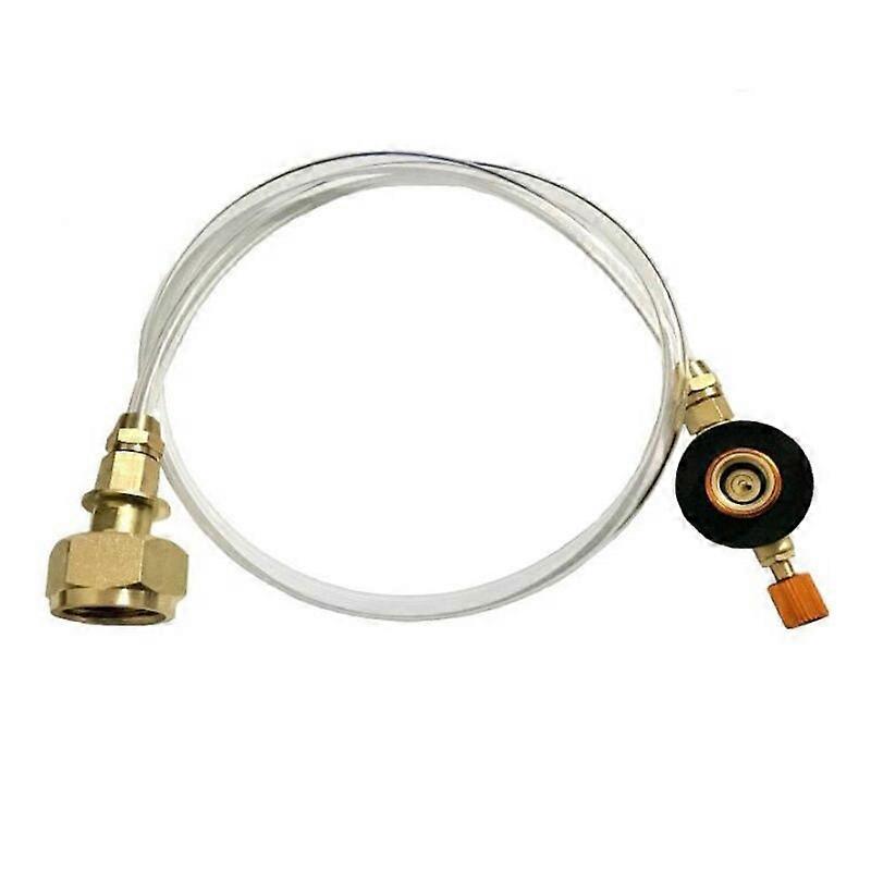 Camping Gas Stove Gas Cylinder Propane Refill Adapter Gas Tank Connector Valve Clear Hose Coupler Adapter Camping Equipment Portable Cooking Stoves