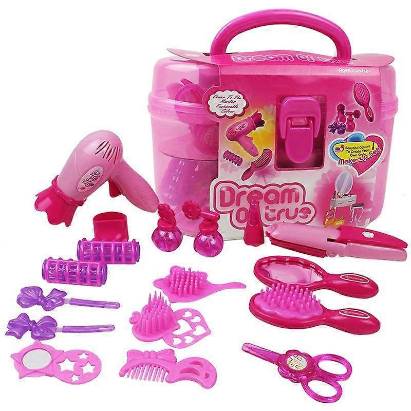 Kids Battery Operated Toy Hair Dryer, Accessories Vanity Case