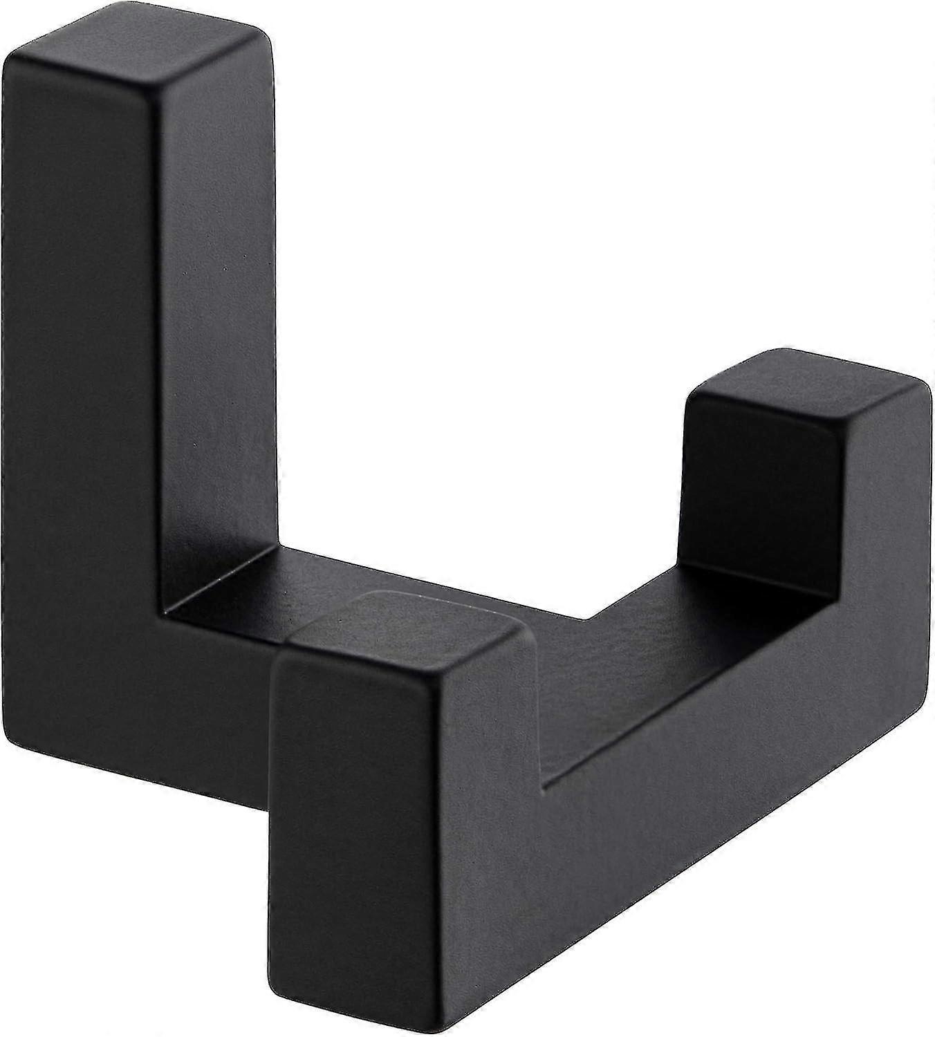 خطاف حائط Tetris - خطاف فولاذي أسود صلب للمعطف والمنشفة والقبعة والملابس ورداء الحمام - ملحق متين لغرفة النوم والحمام ومرحاض