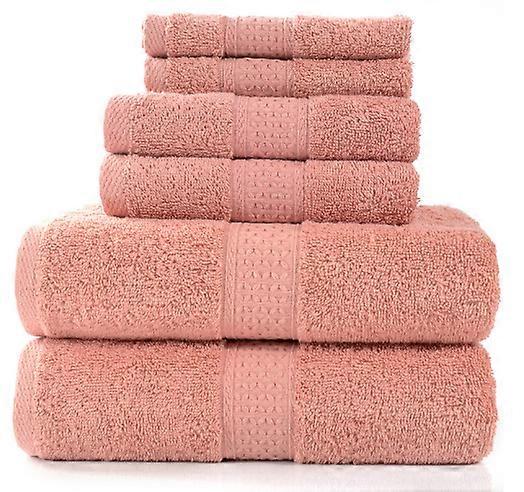 Bathroom towel set, super absorbent smoked pink