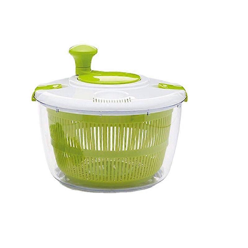 Large capacity salad spinner Ergonomic handle and buttons